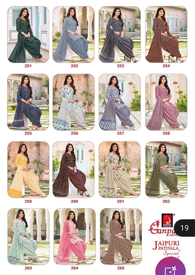 Jaipuri Patiyala Special Vol 11 By Ganpati Cotton Dress Material Wholesale Shop In Surat
